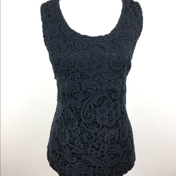 Patrizia Luca Tops - Patrizia Luca black crochet tank top